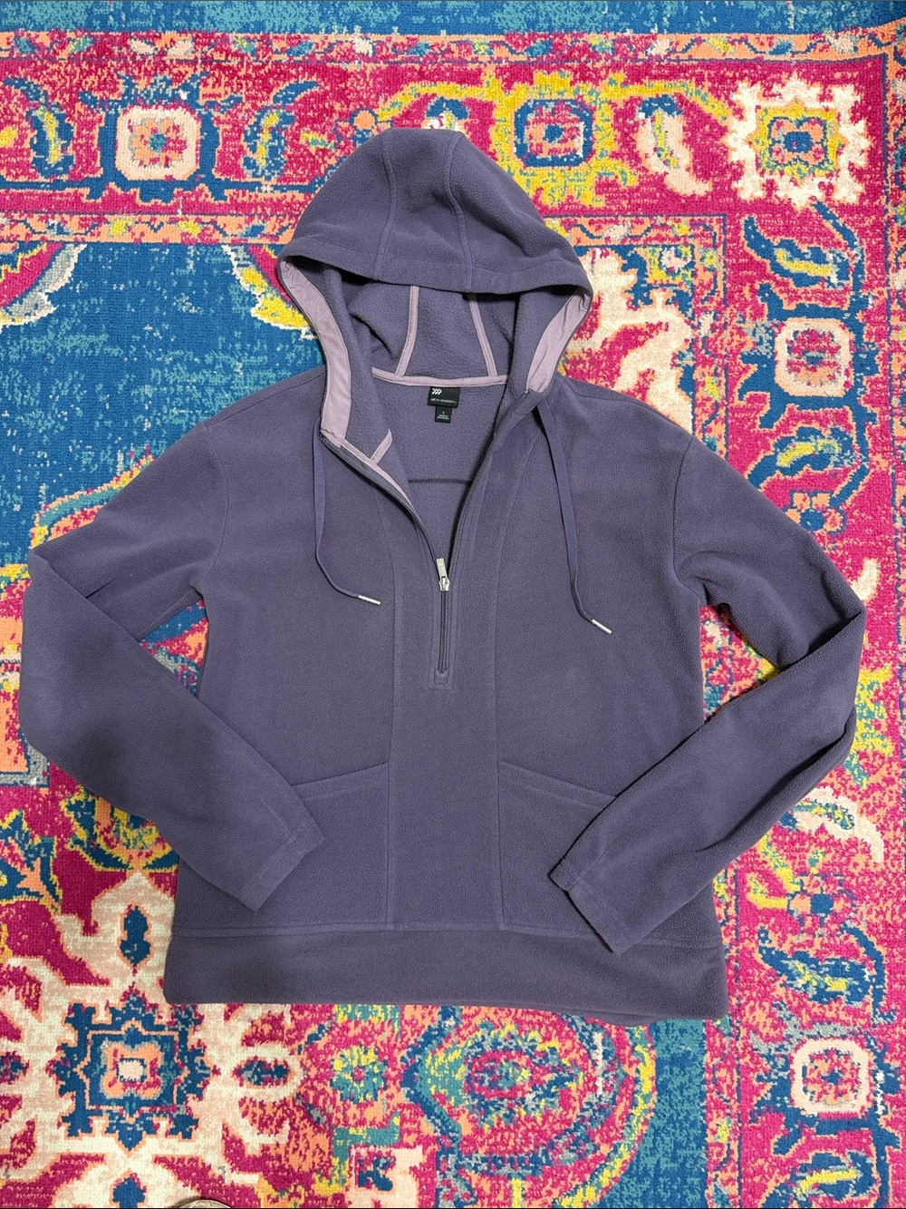 all in motion Lavender-Grey Hooded Fleece Jacket women’s small zip up Target